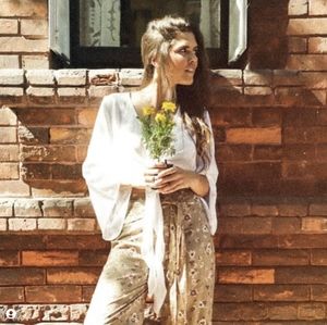 Pawo green floral and paisley print pants